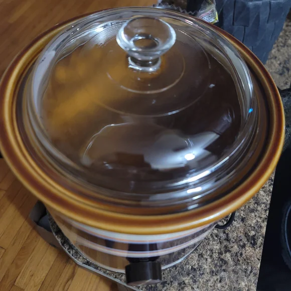 Vintage 70s/80s Rival Crock-Pot Slow Cook Model 3100/2 3.5 Qt Retro Brown Cream - Picture 3 of 4